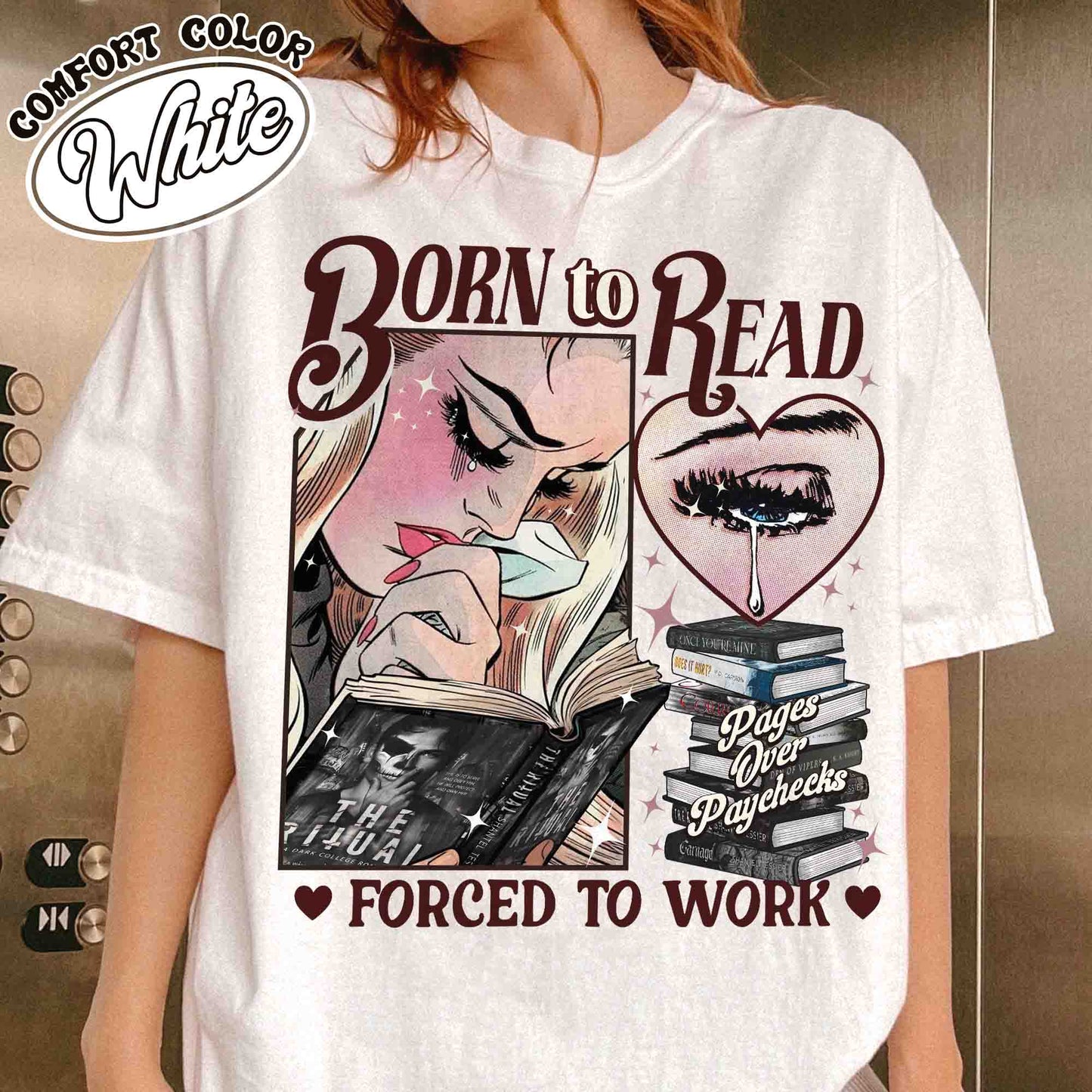 Born To Read Forced To Work Shirt, Dark Romance Social Club, Bookish Shirt Dark Romance Smut Gift, Dark Romance Book Shirt, Smut Romance Reader Shirt