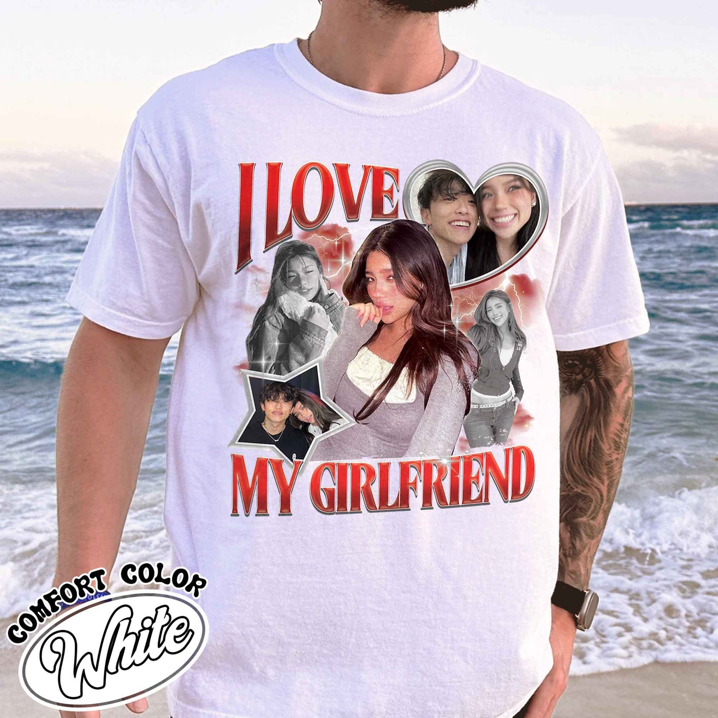 I Love My Girlfriend Shirt, Custom I Love My Girlfriend Shirt, Custom Rap Tee Comfort Colors, Custom Rap Tee for Boyfriend, Vintage Rap Tee