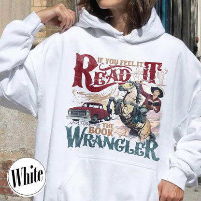 Bookish Hoodie, Book Wrangler Hoodie, Western Cowboy Hoodie, Country Bookish Hoodie