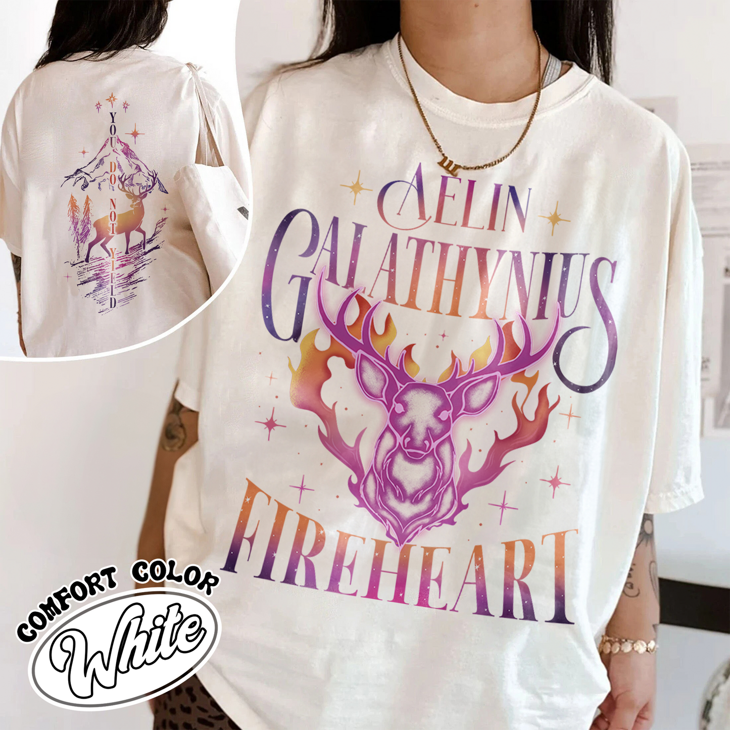 Fireheart Queen Aelin Comfort Colors Shirt, Terrasen to Whatever End Fireheart, Fireheart Queen Aelin Shirt, You Do Not Yield Shirt, TOG Shirt