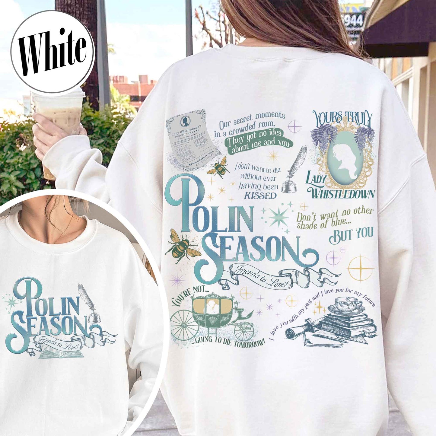 Penelope Colin Bridgerton Season 3 Sweatshirt, Polin Season, Penelope And Colin Sweatshirt, Spill The Tea Lady Whistledown's Society Papers Sweatshirt
