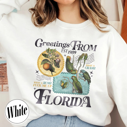 Florida!!! Sweatshirt, Palm Beach Sweatshirt, Girls Trip Sweatshirt, Trendy Summer, Ttpd Sweatshirt, Tropical Aesthetic Swiftie Gift, Summer Vibes