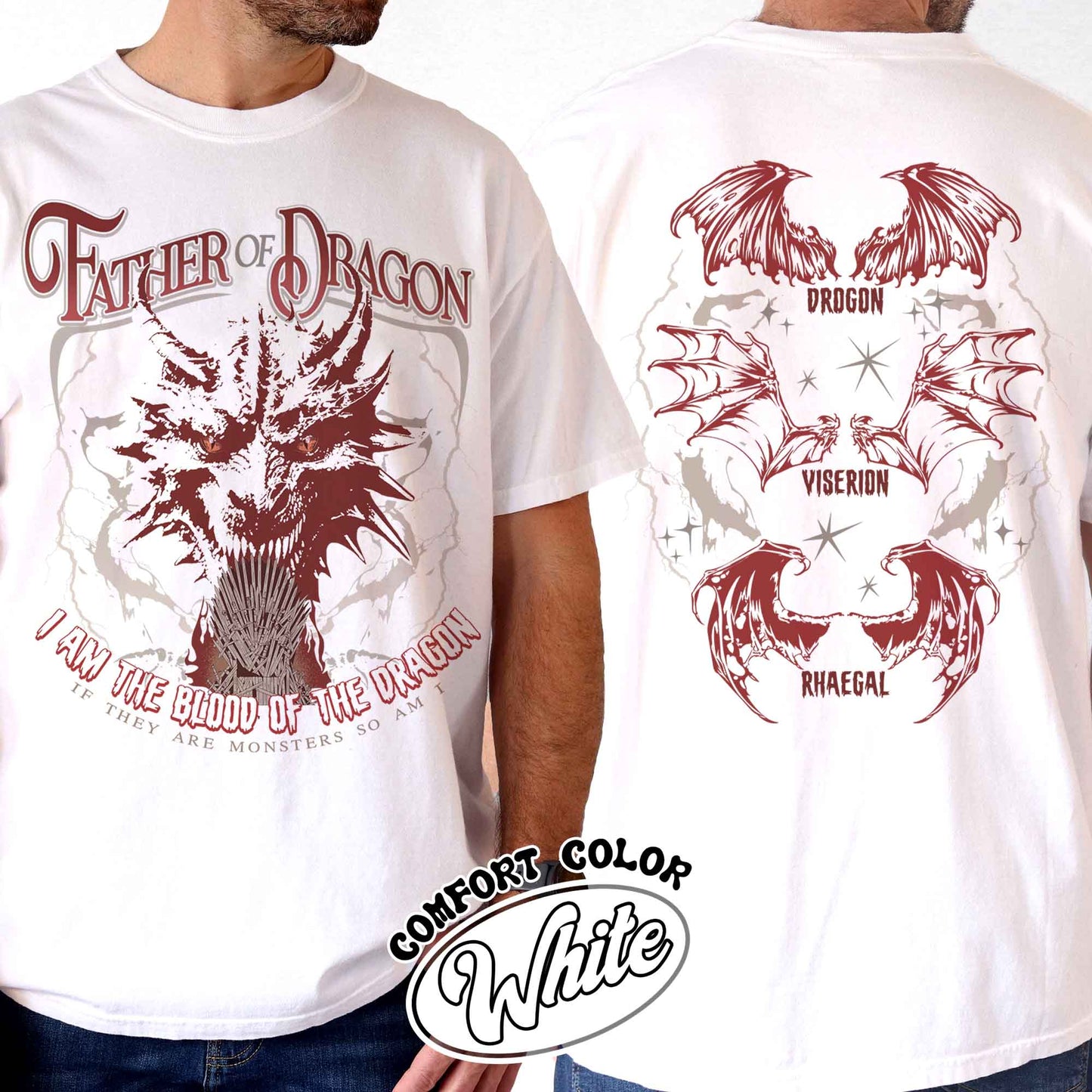 Father of the Dragon Shirt, Mother of Dragons Tshirt, Mother of Dragon Year of the Dragon, Father of Dragons Shirts, Dragon Riding, GOT Shirt