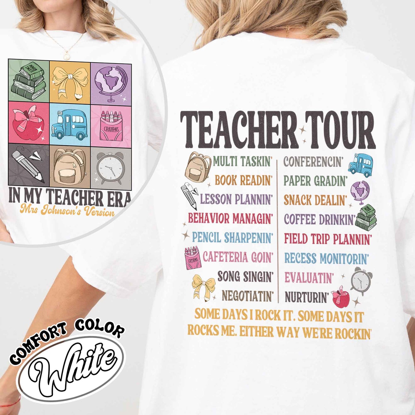 Custom Name Teacher Shirt, Abcd Teacher Tour Shirt, Cute Teacher Shirt, Teacher Appreciation Gift, Gift For Teacher, Back To School Shirt