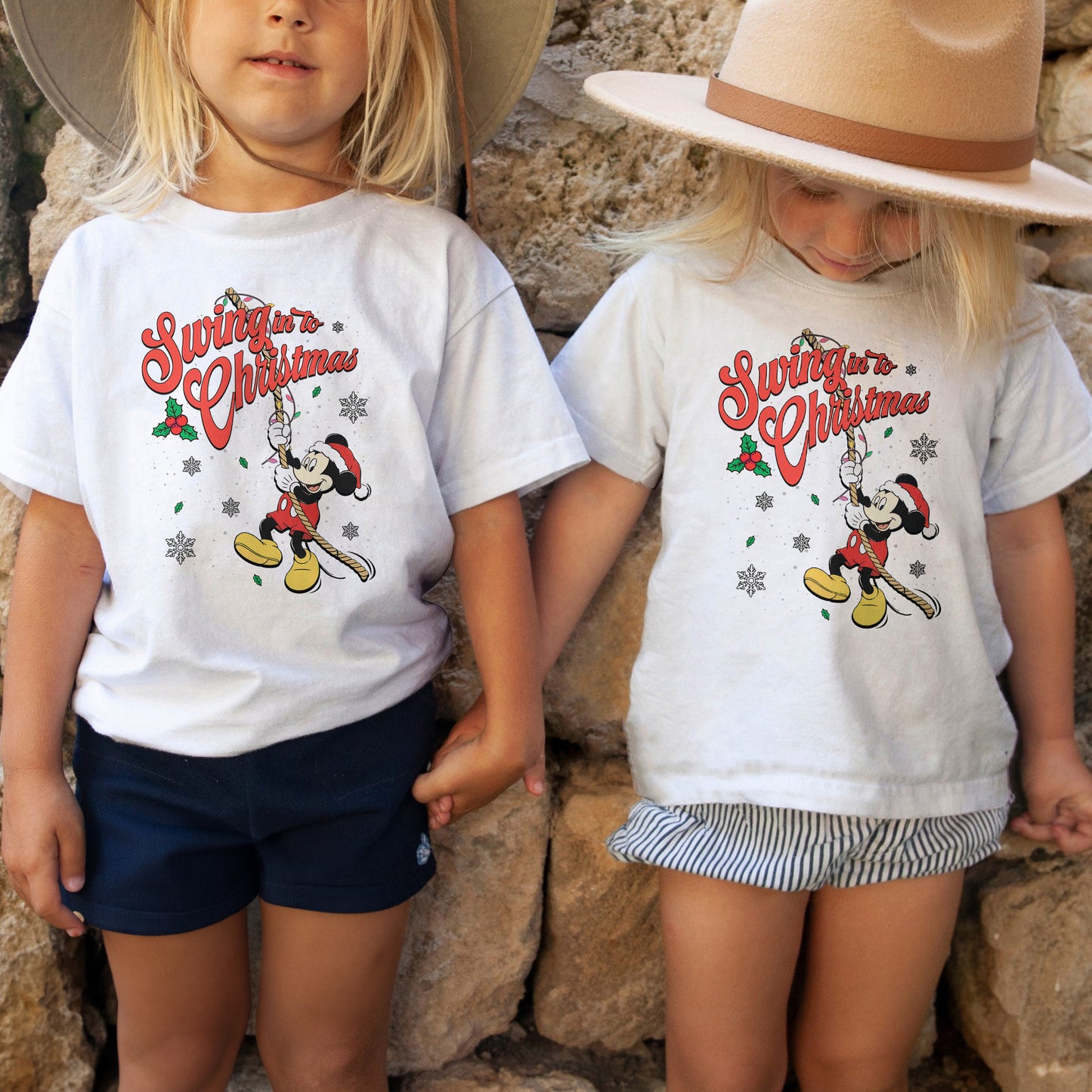 Swing Into Christmas Shirt: Funny Mickey Christmas Tee, Cute Holiday Shirt, Festive Disney Christmas Outfit Youth Tshirt