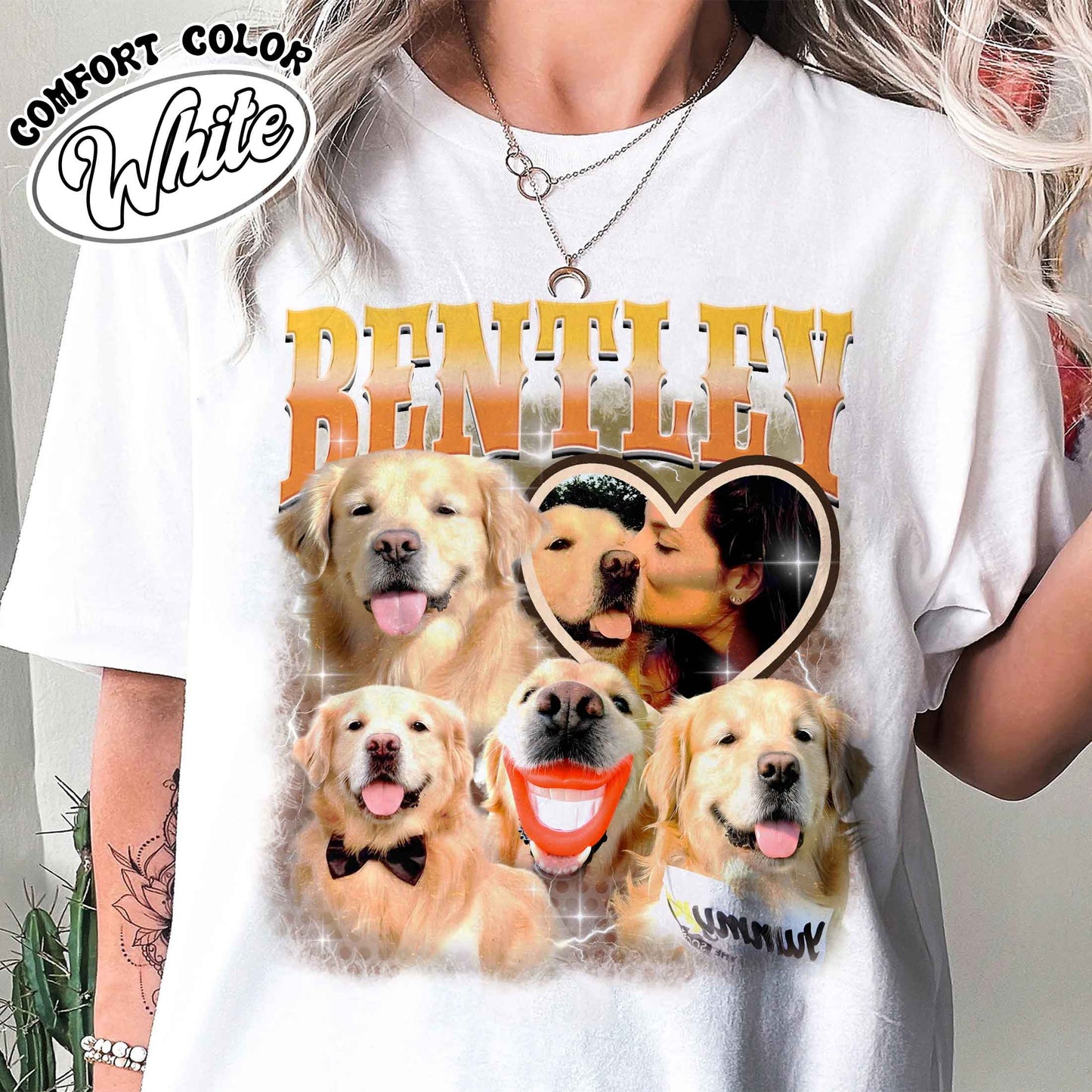 Custom Retro Dog Bootleg Shirt, Dog Bootleg Shirt, Custom Pet Photo, Custom Pet Portrait, Dog Owner Gift, Pet Lovers Gift, Custom Pet Shirt