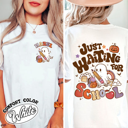 Waiting For Comfort Colors Shirt, Custom Halloween Teacher Shirts, Cute Ghost Teacher Halloween Shirt, Spooky Teacher Shirt, Spooky Season Shirt