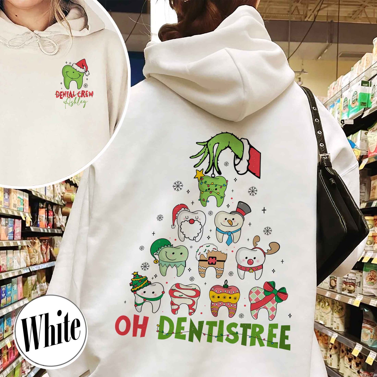 Dental Christmas Tree Hoodie,Funny Christmas Teeth Shirt,Funny Christmas Teeth,Christmas Teeth Dentist Shirt,Gift For Dentist On Christmas