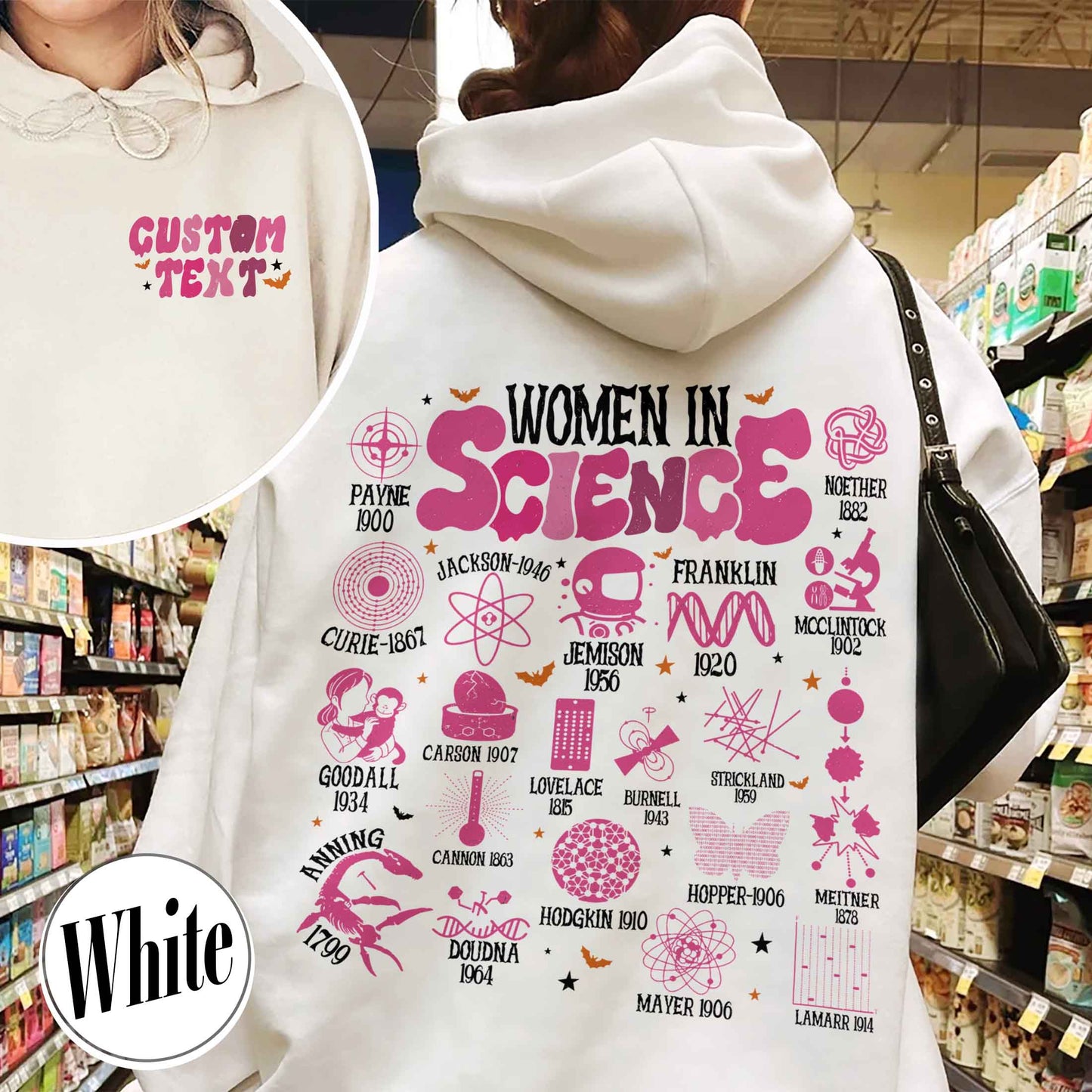 Feminist Hoodie, Women in Science Hoodie, Science Lover Gift Hoodie, Stem Hoodie