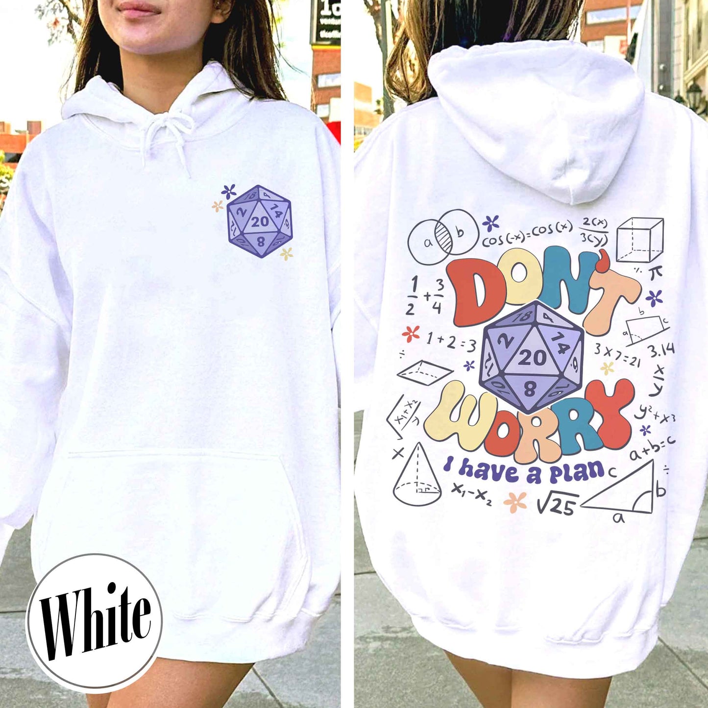 Dont Worry I Have a Plan Hoodie, Funny Dnd Dice Set, Gifts for Gamer, Playing Game, Funny Gamer Hoodie, DND Hoodie, Dnd Gift for Dad