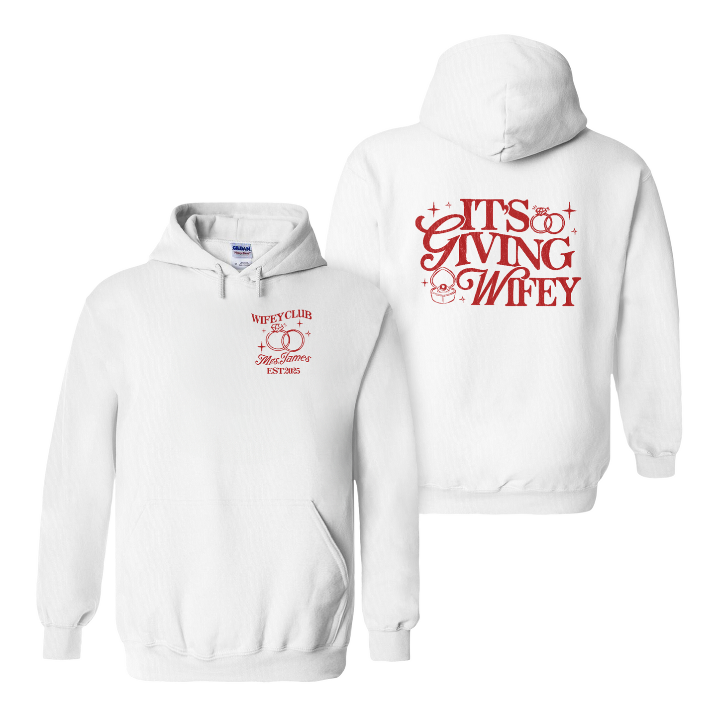 Wifey Vibes Hoodie, Custom Its Giving Wifey Hoodie, Bride To Be Hoodie, Custom Engagement Gift