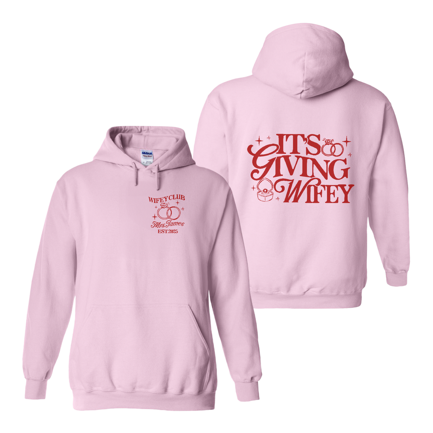 Wifey Vibes Hoodie, Custom Its Giving Wifey Hoodie, Bride To Be Hoodie, Custom Engagement Gift