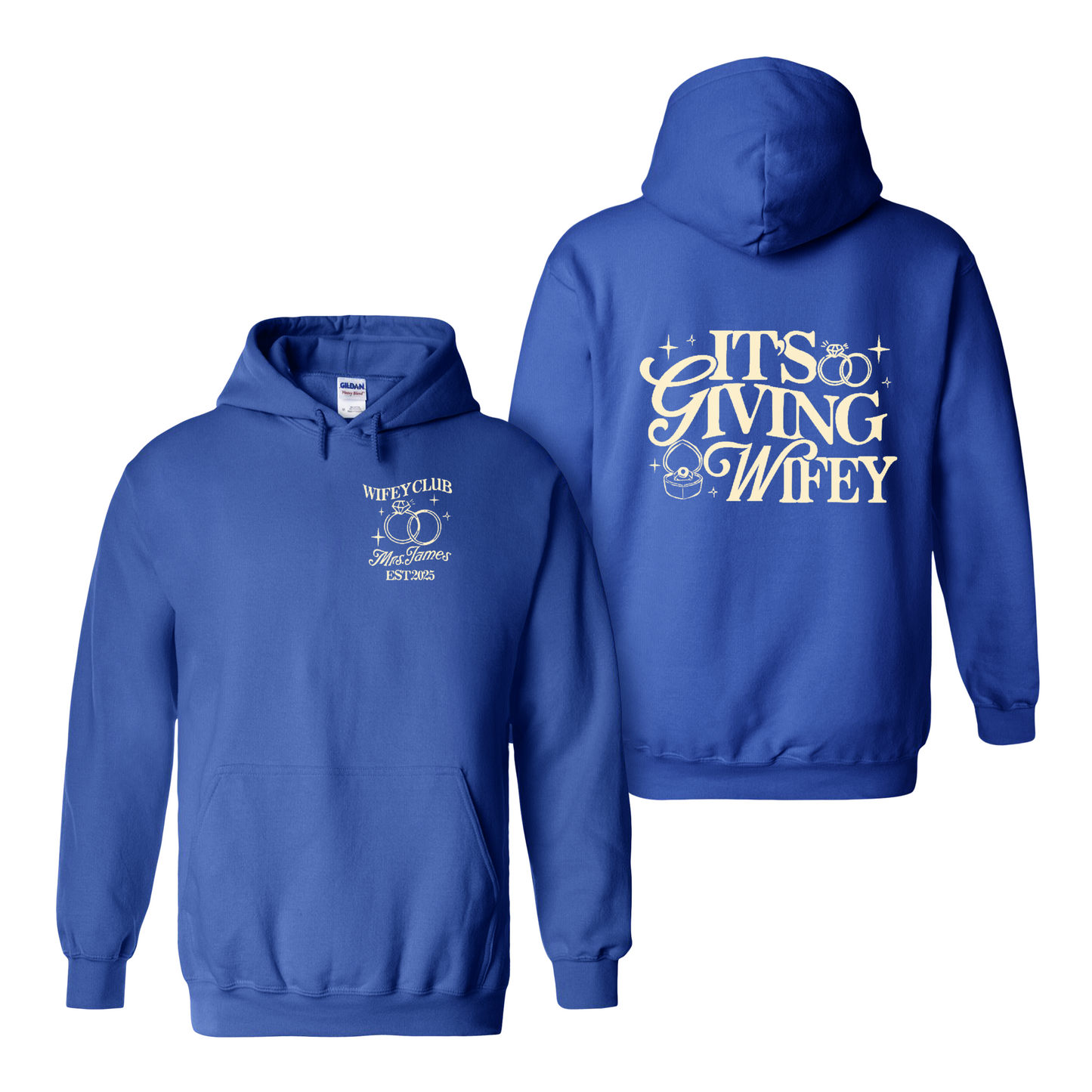 Wifey Vibes Hoodie, Custom Its Giving Wifey Hoodie, Bride To Be Hoodie, Custom Engagement Gift