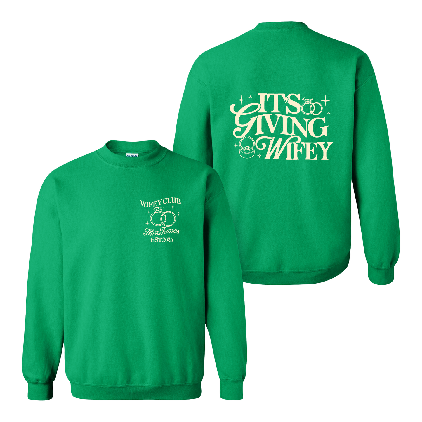 Wifey Vibes Sweatshirt, Custom Its Giving Wifey Sweatshirt, Bride To Be Sweatshirt, Custom Engagement Gift