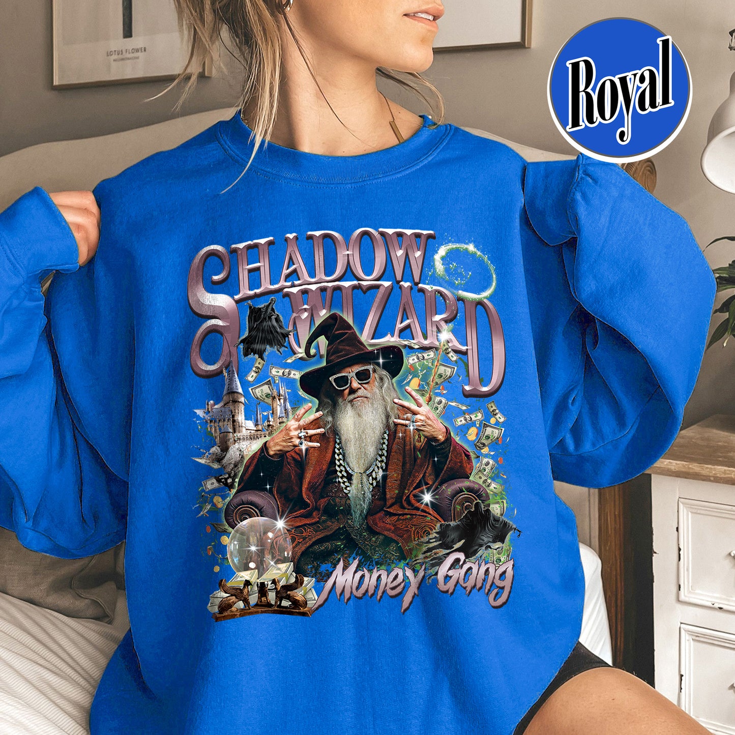 Wizard Sweatshirt, Vintage Shadow Wizard Money Gang Sweatshirt, Meme Cringe Funny Dumb Sweatshirt