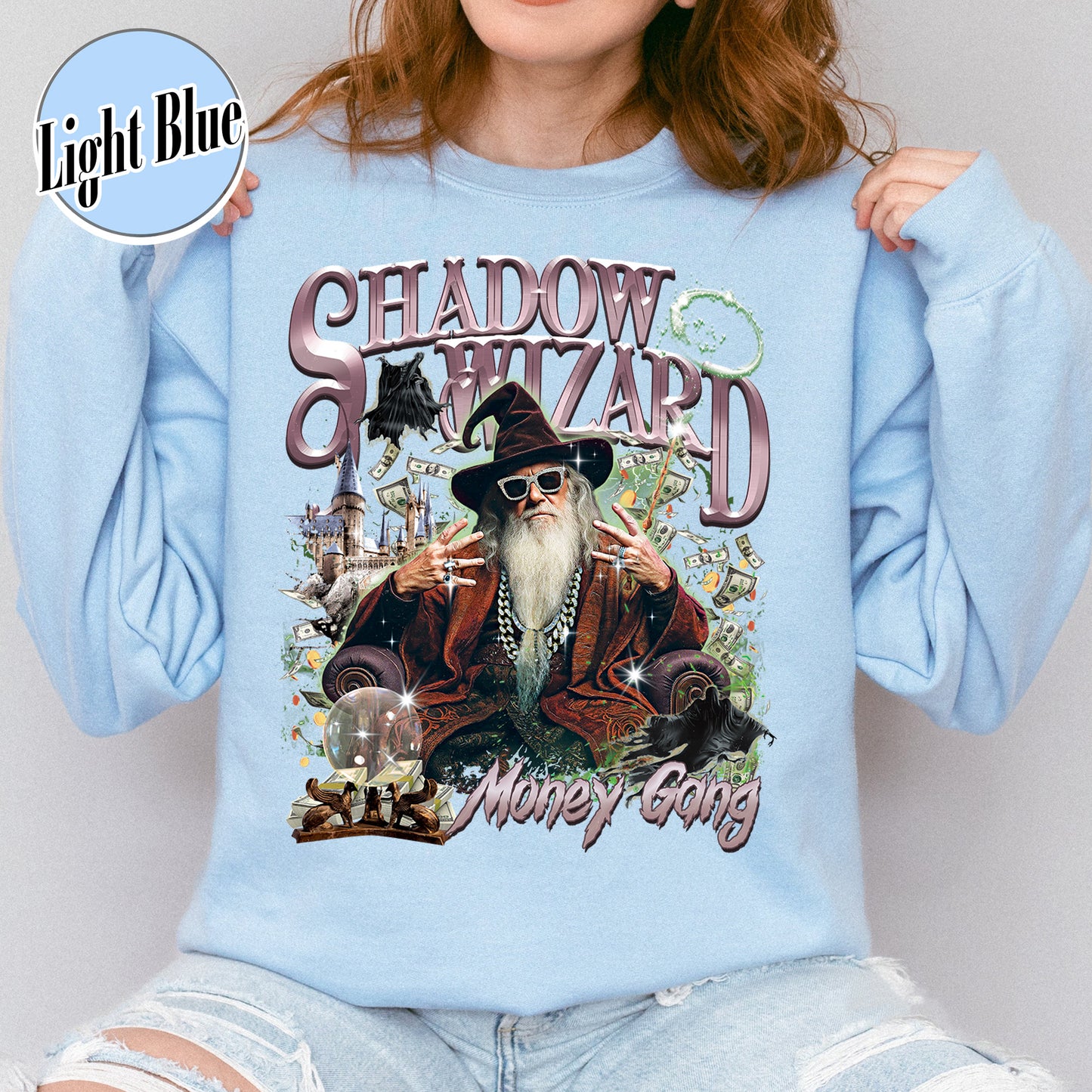 Wizard Sweatshirt, Vintage Shadow Wizard Money Gang Sweatshirt, Meme Cringe Funny Dumb Sweatshirt