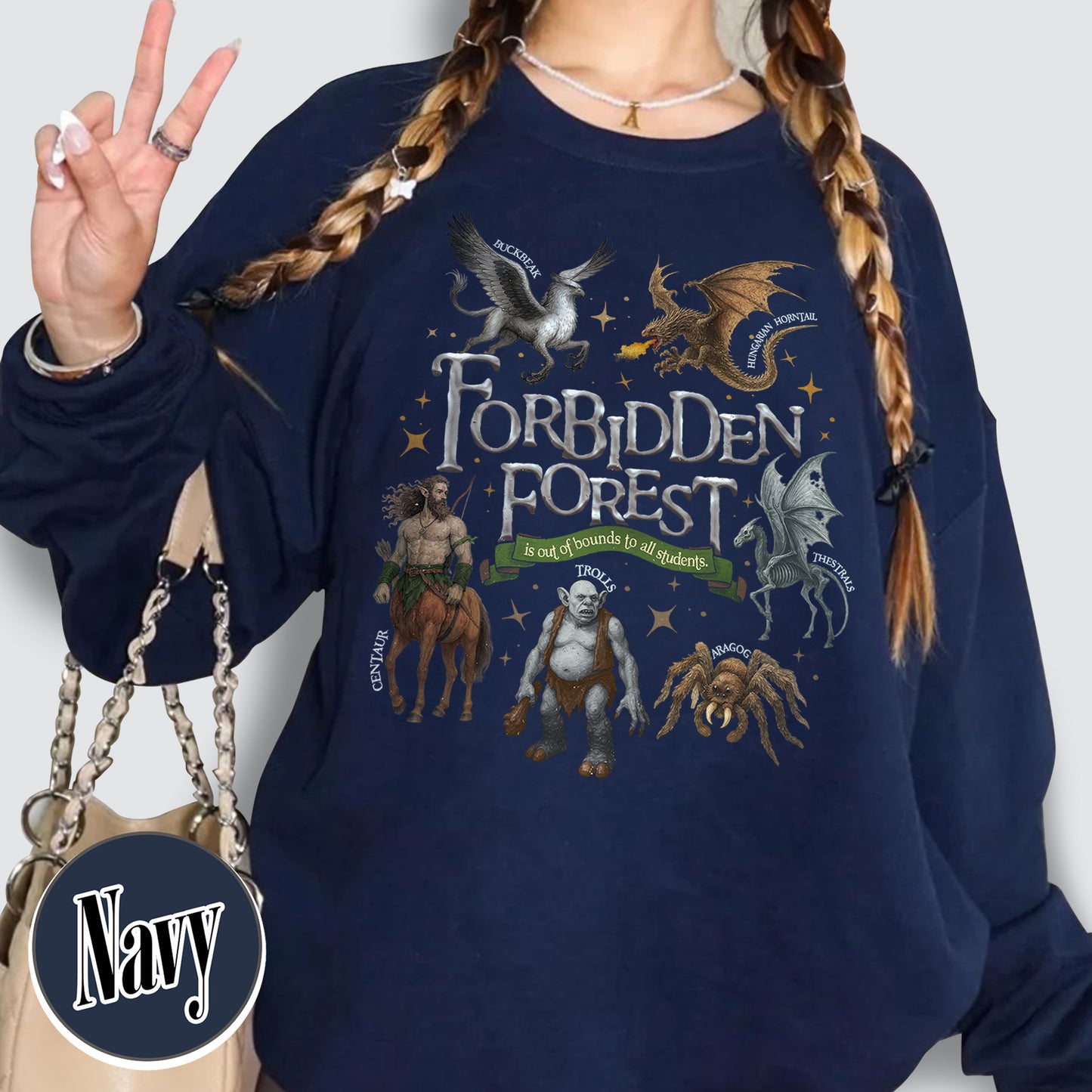 Wizarding World Sweatshirt, Forbidden Forest National Park Sweatshirt, HP Magical Creatures Inspired Sweatshirt