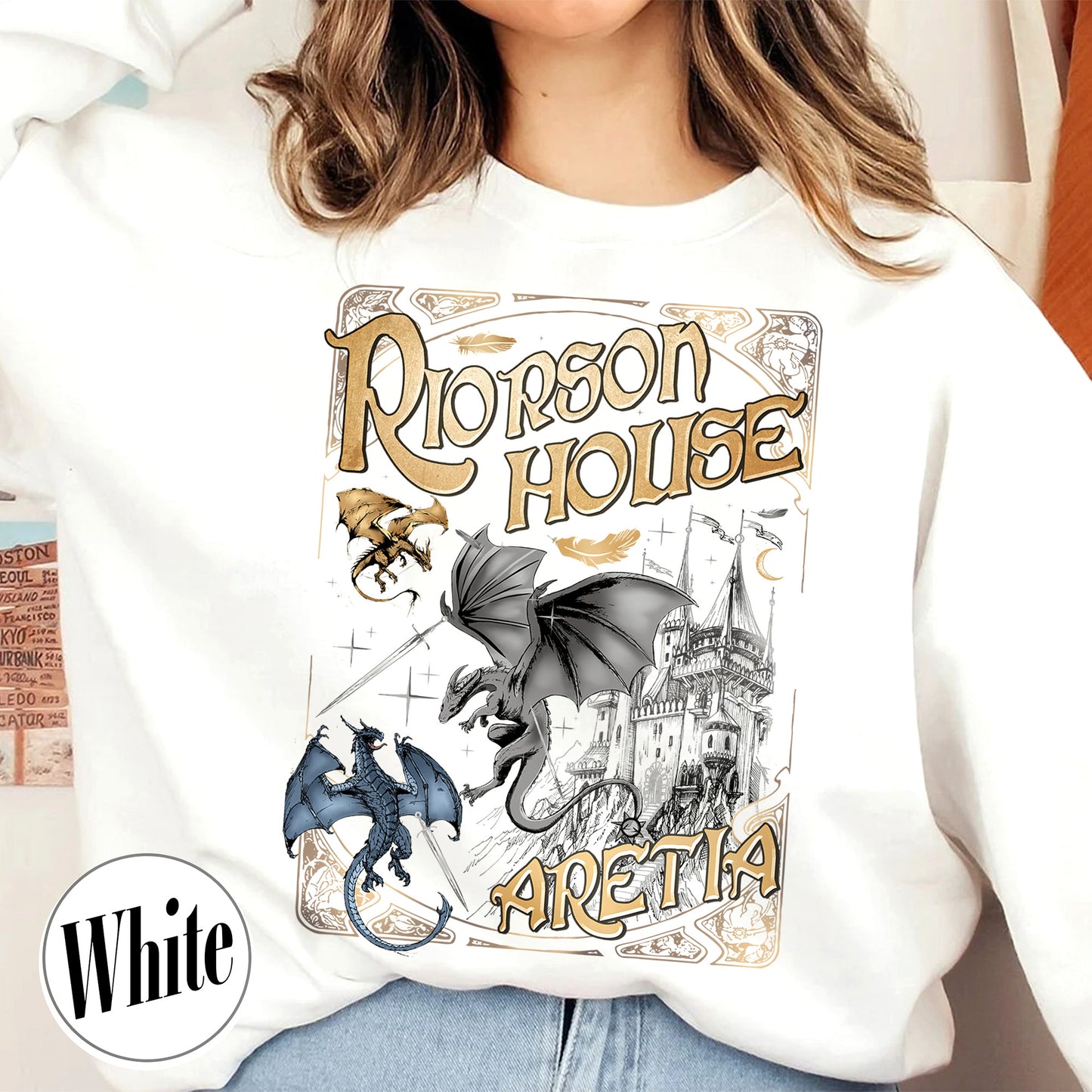 Bookish Sweatshirt, Xaden Riorson House Aretia Sweatshirt, Fourth Wing Merch Sweatshirt