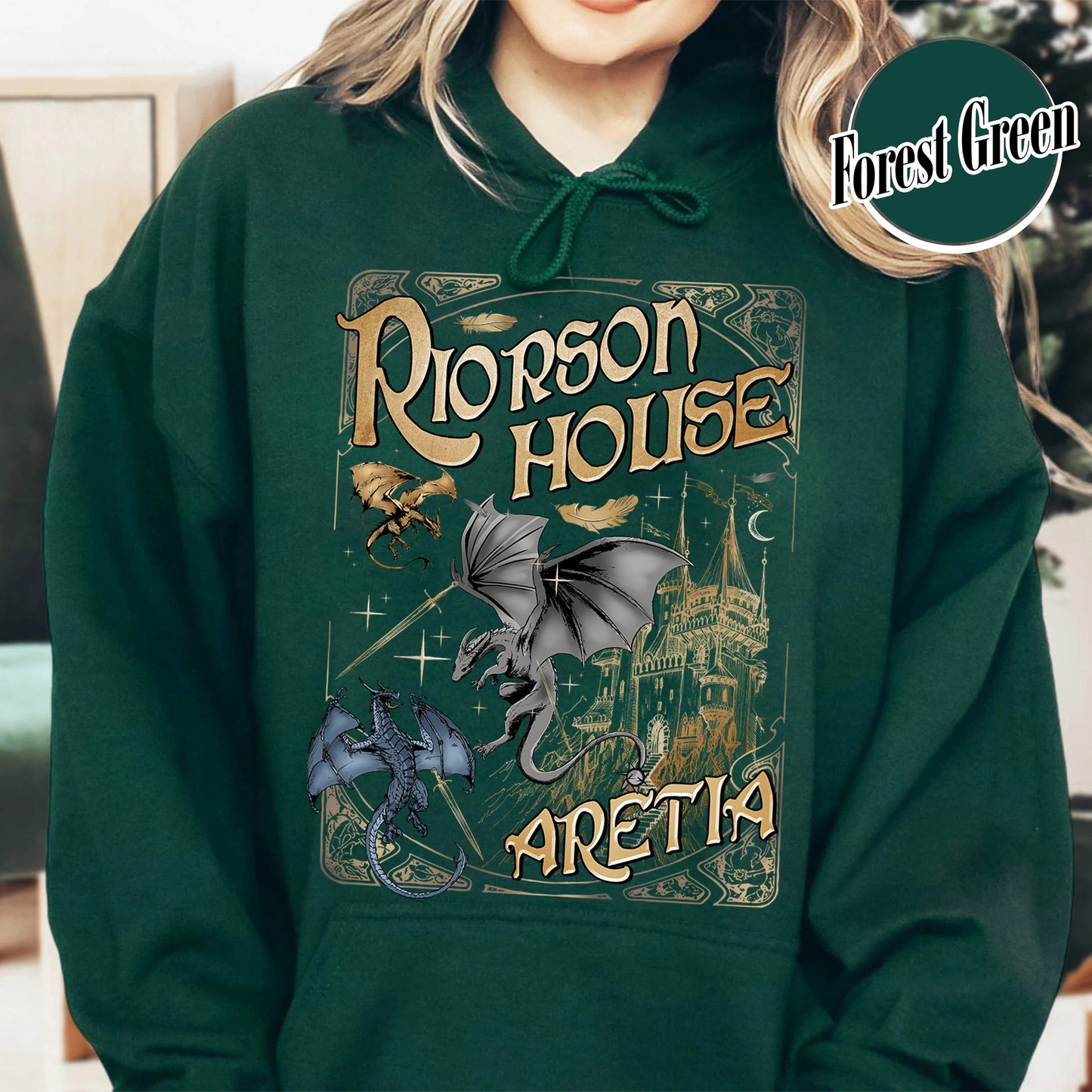 Bookish Hoodie, Xaden Riorson House Aretia Hoodie, Fourth Wing Merch Hoodie