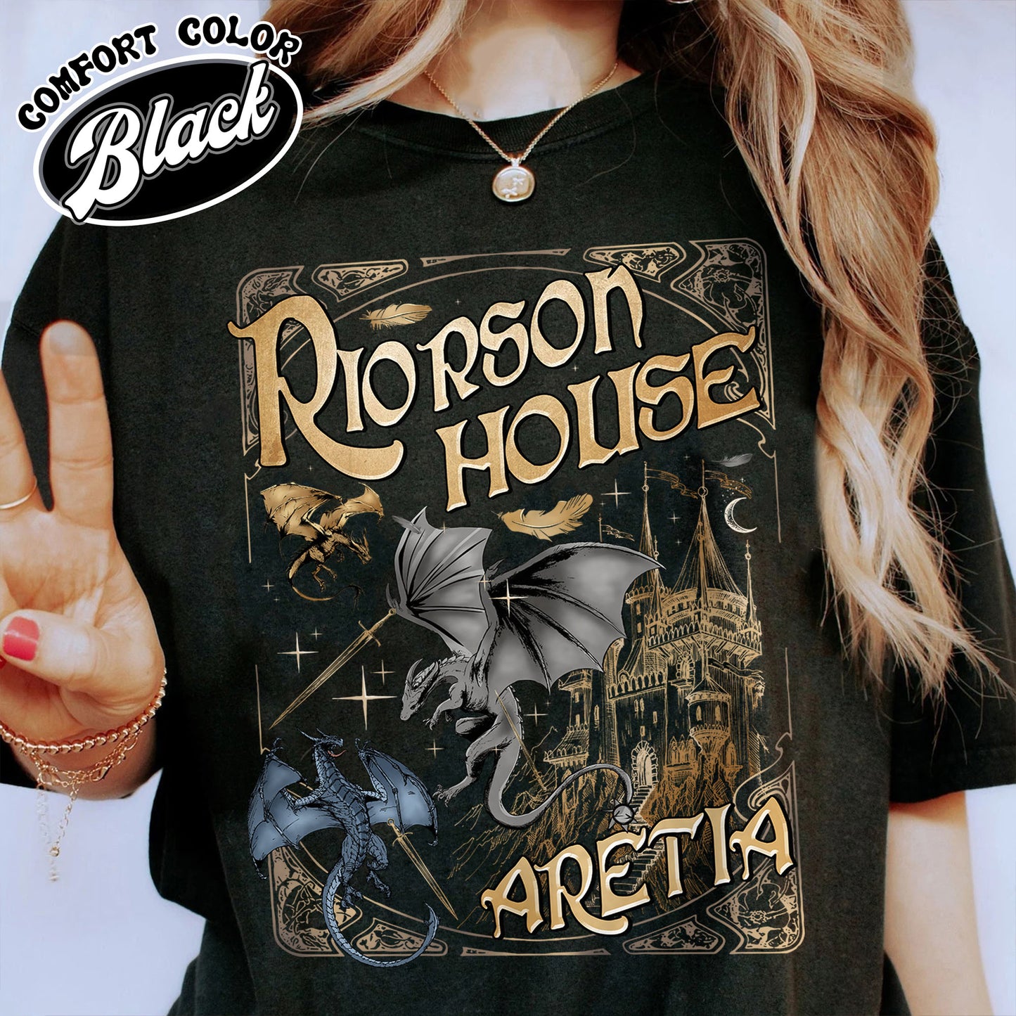 Bookish Comfort Color Shirt, Xaden Riorson House Aretia Shirt, Fourth Wing Merch Shirt