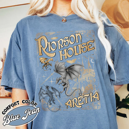 Bookish Comfort Color Shirt, Xaden Riorson House Aretia Shirt, Fourth Wing Merch Shirt