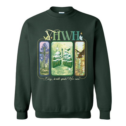 YHWH Lungs Christian Sweatshirt,Every Breath Speak His Name Sweatshirt,Faith Apparel Sweatshirt,YHWH Lungs Sweatshirts