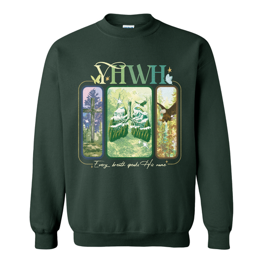 YHWH Lungs Christian Sweatshirt,Every Breath Speak His Name Sweatshirt,Faith Apparel Sweatshirt,YHWH Lungs Sweatshirts