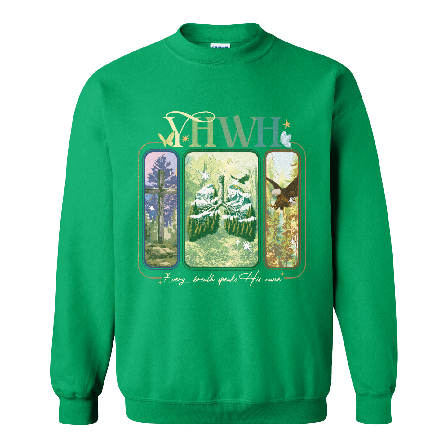 YHWH Lungs Christian Sweatshirt,Every Breath Speak His Name Sweatshirt,Faith Apparel Sweatshirt,YHWH Lungs Sweatshirts