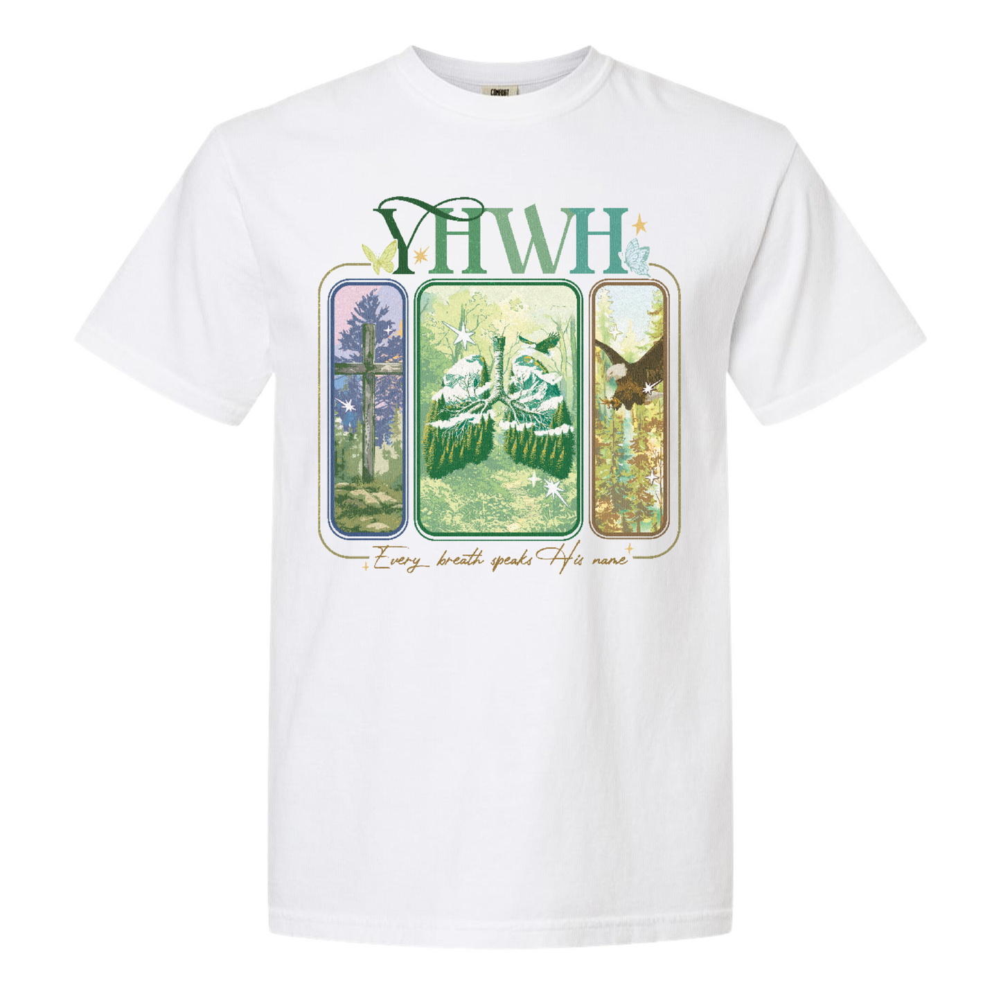 YHWH Lungs Christian Shirt,Every Breath Speak His Name T-Shirt,Faith Apparel Shirt,YHWH Lungs Shirts