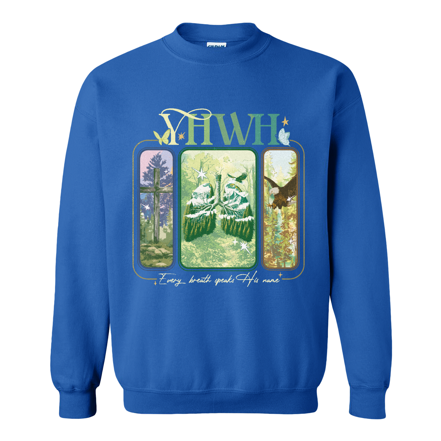 YHWH Lungs Christian Sweatshirt,Every Breath Speak His Name Sweatshirt,Faith Apparel Sweatshirt,YHWH Lungs Sweatshirts