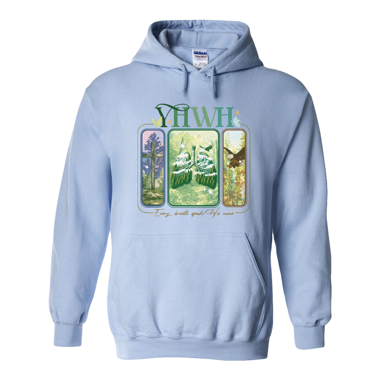 YHWH Lungs Christian Hoodie,Every Breath Speak His Name Hoodie,Faith Apparel Hoodie,YHWH Lungs Hoodie