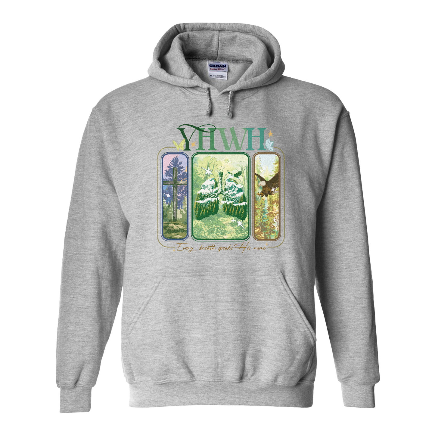 YHWH Lungs Christian Hoodie,Every Breath Speak His Name Hoodie,Faith Apparel Hoodie,YHWH Lungs Hoodie