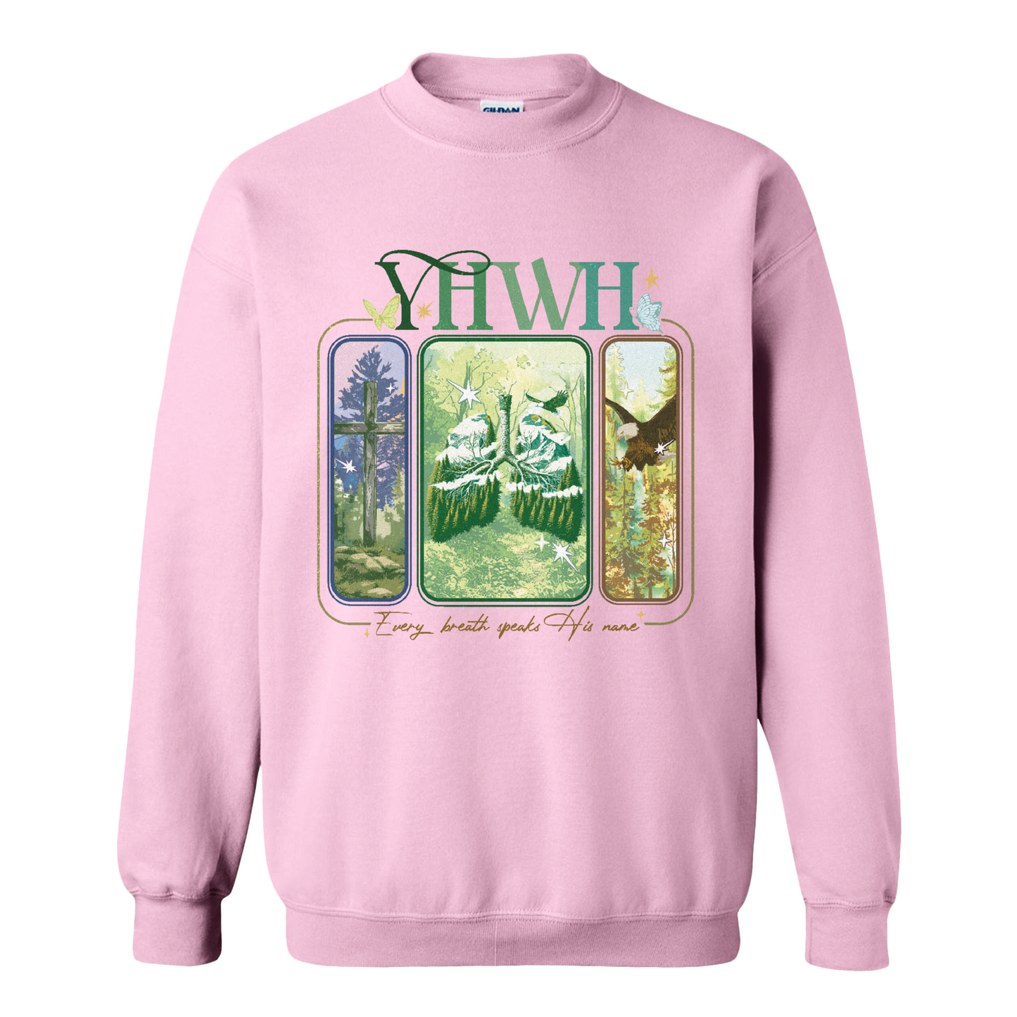 YHWH Lungs Christian Sweatshirt,Every Breath Speak His Name Sweatshirt,Faith Apparel Sweatshirt,YHWH Lungs Sweatshirts