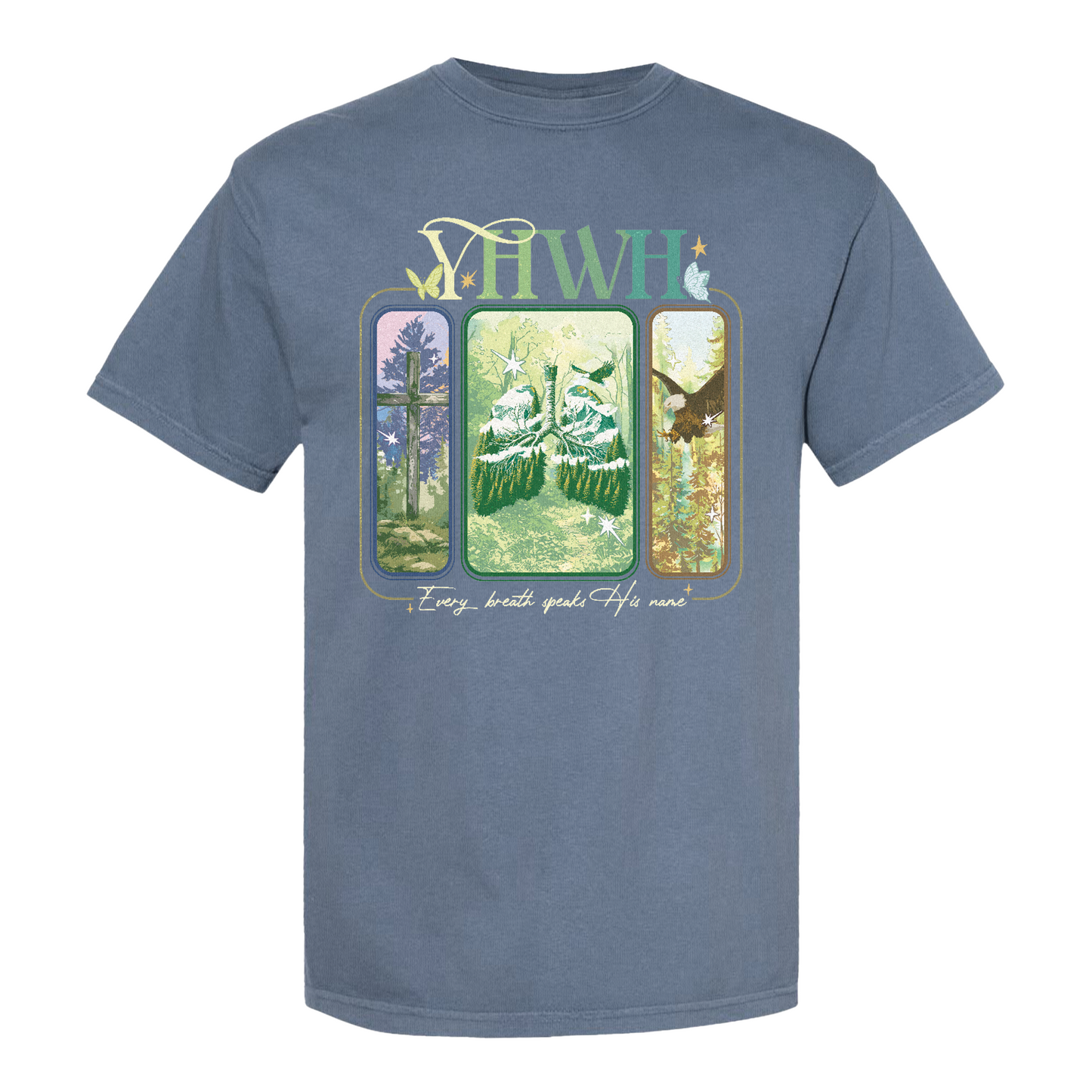 YHWH Lungs Christian Shirt,Every Breath Speak His Name T-Shirt,Faith Apparel Shirt,YHWH Lungs Shirts