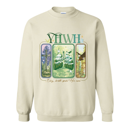 YHWH Lungs Christian Sweatshirt,Every Breath Speak His Name Sweatshirt,Faith Apparel Sweatshirt,YHWH Lungs Sweatshirts