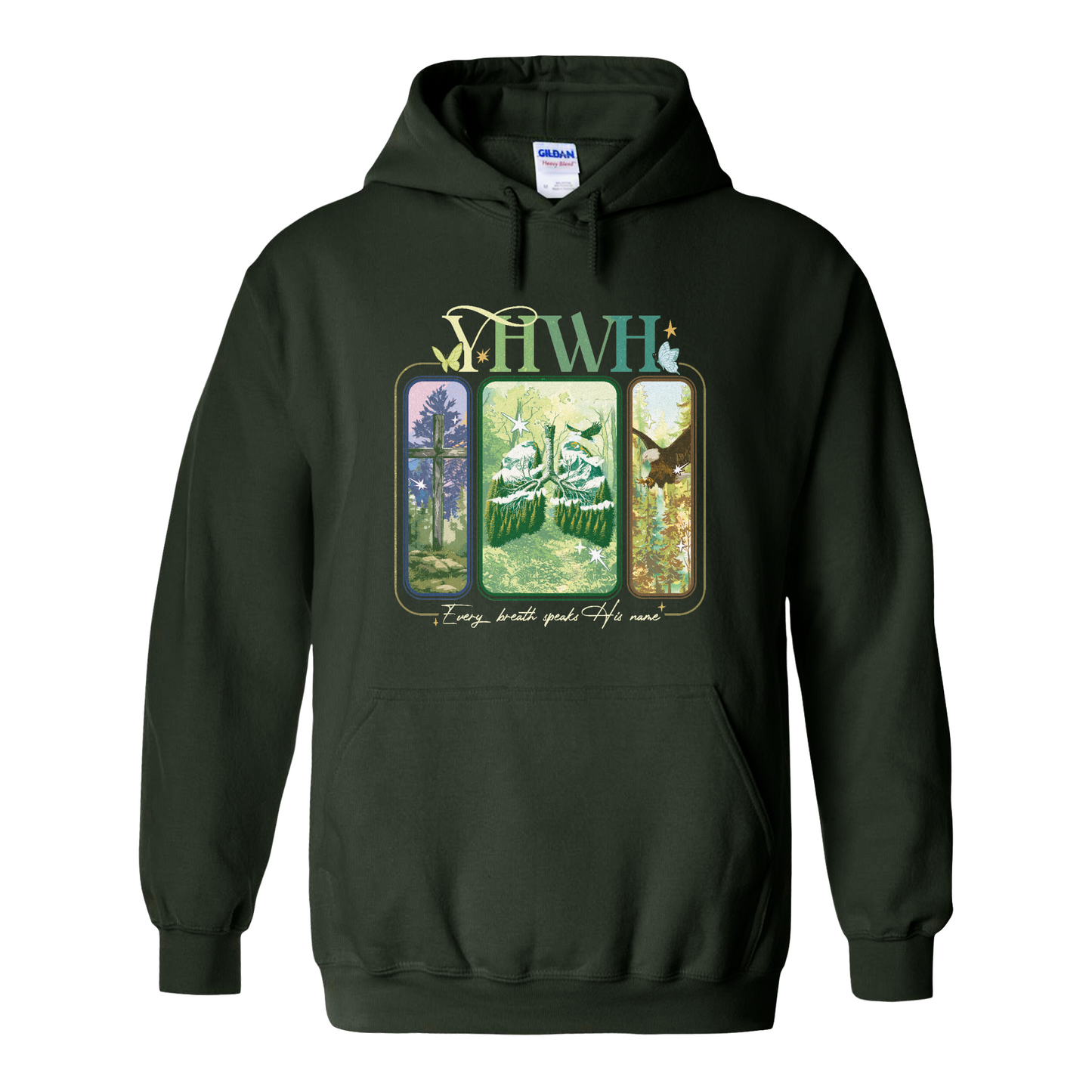 YHWH Lungs Christian Hoodie,Every Breath Speak His Name Hoodie,Faith Apparel Hoodie,YHWH Lungs Hoodie