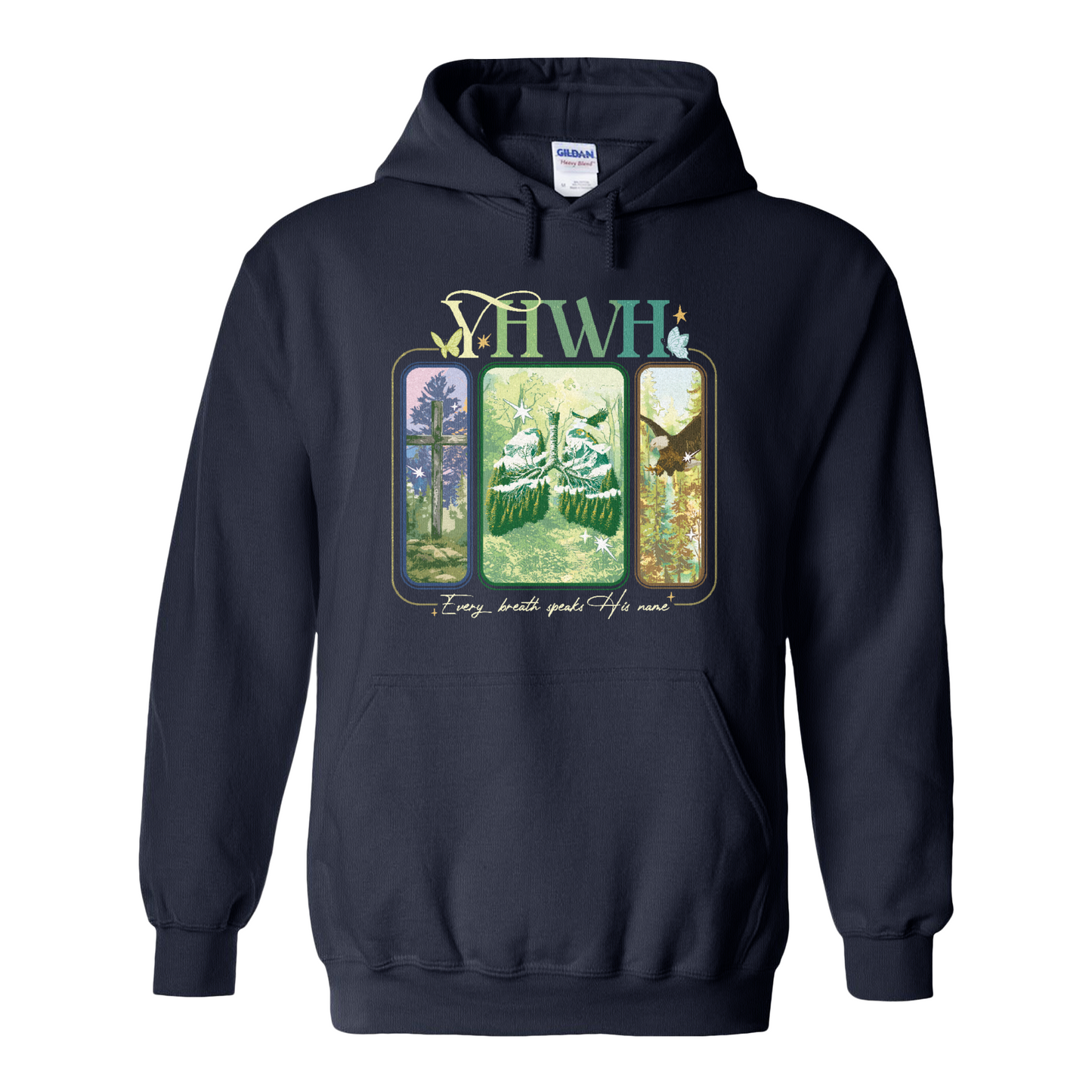 YHWH Lungs Christian Hoodie,Every Breath Speak His Name Hoodie,Faith Apparel Hoodie,YHWH Lungs Hoodie