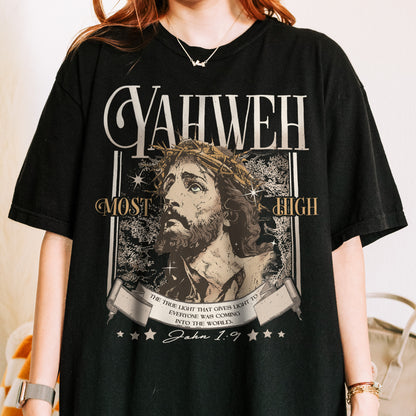 Yahweh John 1:9 Jesus Bible Verse Christian Shirt