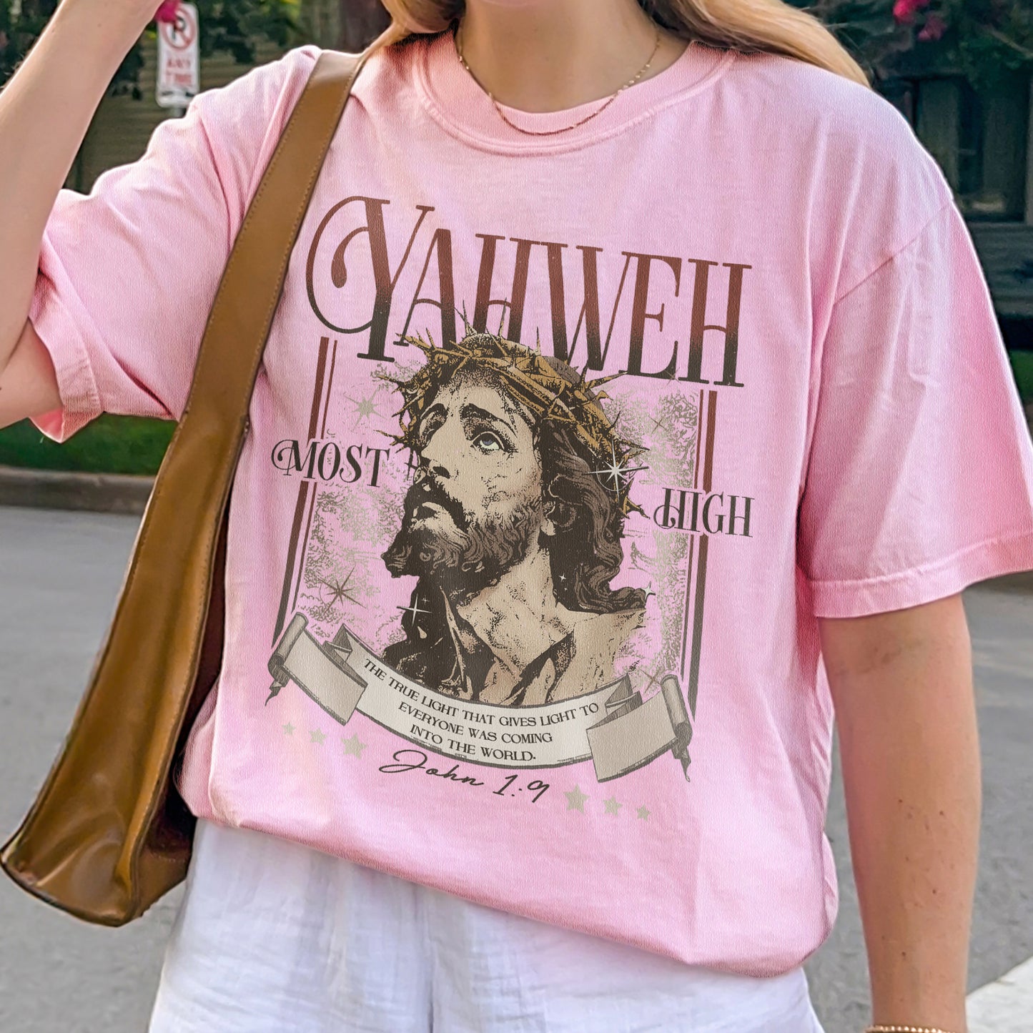 Yahweh John 1:9 Jesus Bible Verse Christian Shirt