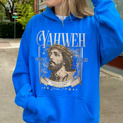 Yahweh John 1:9 Jesus Bible Verse Christian Hoodie