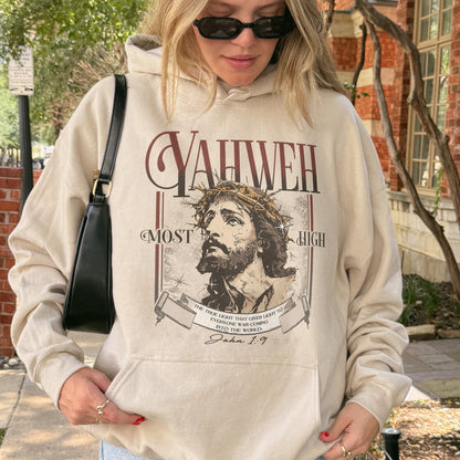 Yahweh John 1:9 Jesus Bible Verse Christian Hoodie