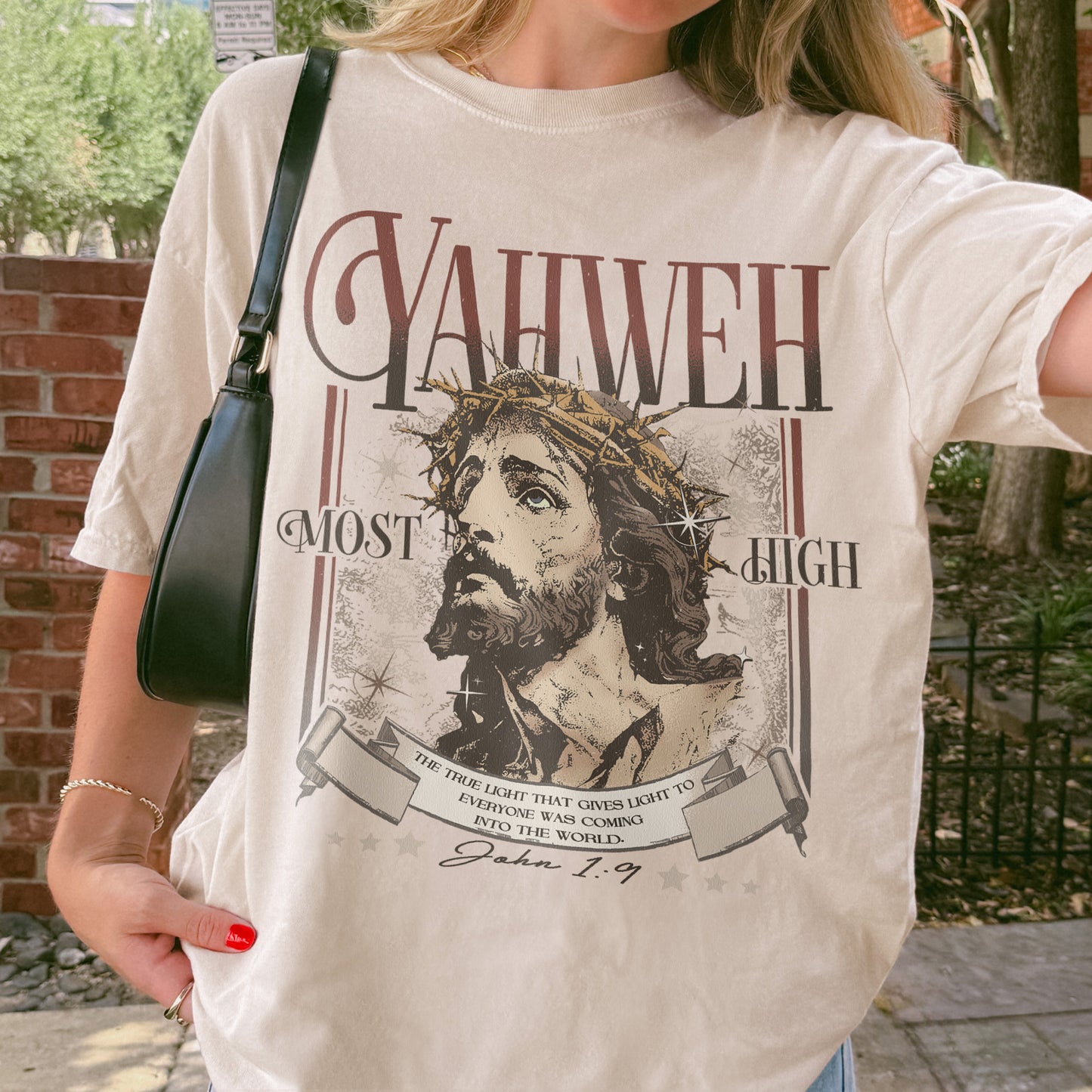 Yahweh John 1:9 Jesus Bible Verse Christian Shirt