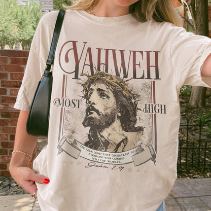 Yahweh John 1:9 Jesus Bible Verse Christian Shirt