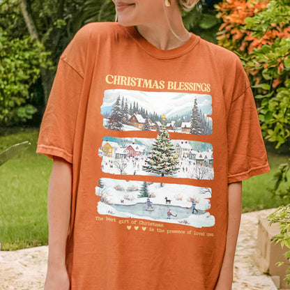Merry Christmas Shirt: Christmas Blessings Shirt, Cute Santa Tee, Xmas Shirt