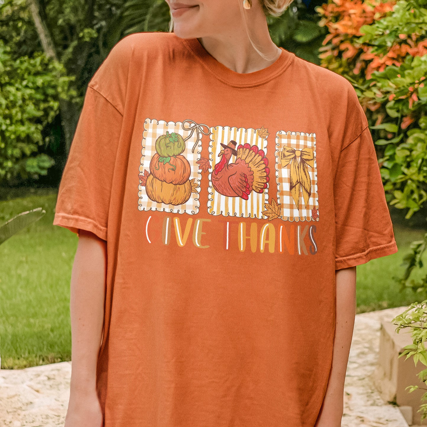 Thanksgiving Holiday, Give Thanks Coquette, Fall Pumpkin Turkey, Grateful Thankful Blessed, Autumn Gift Tshirt