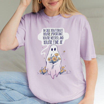 You’re Important Ghost Shirt, Cute Affirmation Tee, Comfort Colors Halloween Shirt