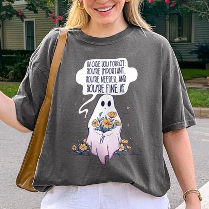 You’re Important Ghost Shirt, Cute Affirmation Tee, Comfort Colors Halloween Shirt