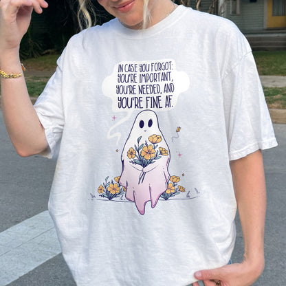 You’re Important Ghost Shirt, Cute Affirmation Tee, Comfort Colors Halloween Shirt