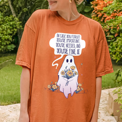 You’re Important Ghost Shirt, Cute Affirmation Tee, Comfort Colors Halloween Shirt