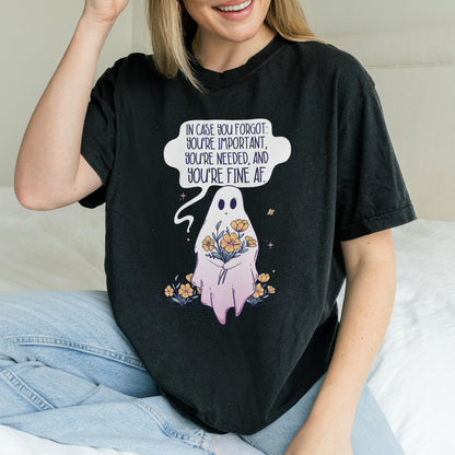 You’re Important Ghost Shirt, Cute Affirmation Tee, Comfort Colors Halloween Shirt